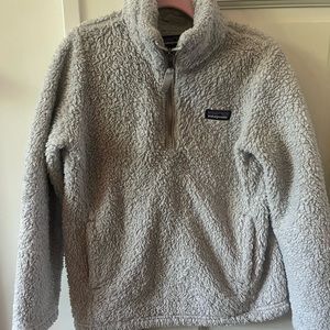 Girls Grey Patagonia half zip size 8